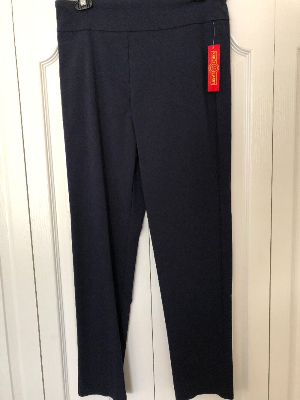 Krazy Larry Pull On Stretch Navy Pants Size 8 NWT
